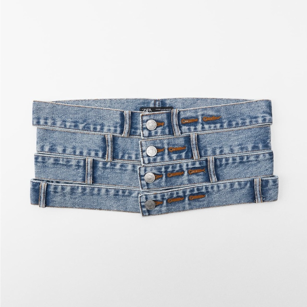 Zara denim sash belt size 32